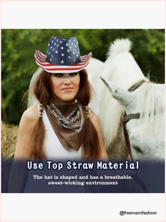 Western Cowboy Sun Hat with Shapeable Wide Brim and Belt Buckle main image 4